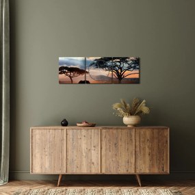 Kép - Serengeti Nemzeti Park, Tanzánia, Afrika (órával) (90x30 cm)