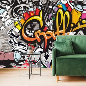 Öntapadó tapéta színes graffiti