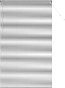 vidaXL Zsalugáter Redőnyök Ezüst 220 x 125 cm Alumínium