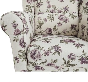 füles fotel puffal, szövet rose 18, ASTRID