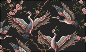 Divatos Flizelin Tapéta Ragasztóval Fali 3D Virágmintás 416x254 Ragasztó