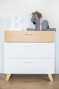 Gyerek komód fehér /bükk  HOPPA