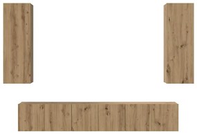 TV szekrény garnitúra 5 pcs kézműves tölgy 30.5 x 30 x 90 cm