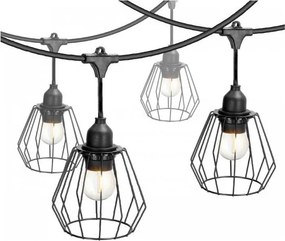 Kültéri dekorációs fényfüzér CRETE 20xE27/230V 25m IP44
