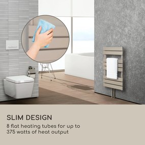 Blumfeldt Fairmont, radiátor, 80 x 45, 375 W, meleg víz, 3 törölközőtartó, 1/2