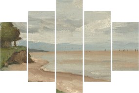 Kép - Jean-Baptiste-Camille Corot, Beach Near Etretat, reprodukciók (150x105 cm)