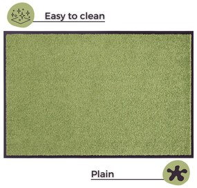 Wash &amp; Clean zöld lábtörlő, 39 x 58 cm - Hanse Home