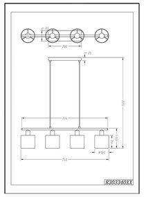 Pendant Tommy fehér függőlámpa - Trio