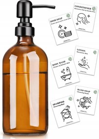 Euqvunn Üvegszappan adagoló 500 ml pumpával matricák