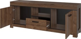 TV asztal 2D1S, barna tölgy, BORAS