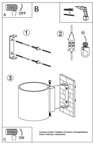 Roda fehér falilámpa - Sollux