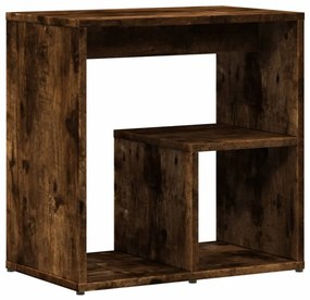 2 db füstös tölgy színű szerelt fa kisasztal 50x30x50 cm