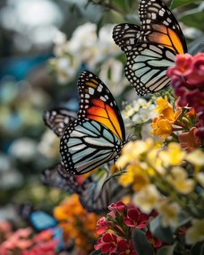 Poszter 40x50cm Pillangók a réten