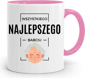 Rózsaszín Bögre Nagymamáknak Boldog Születésnapot fényképes nyomattal