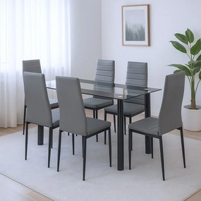 Tino NOVA Étkezőszék szürke-fekete színben