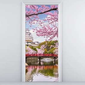 Fotótapéta ajtóra - Japán cseresznye (95x205cm)