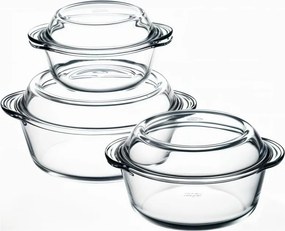 3 részes üveg sütőtál készlet
