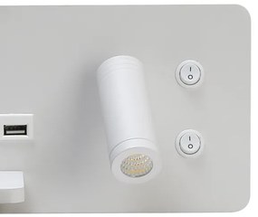 Immax 08286L-LED fali lámpa polccal, USB és vezeték nélküli töltővel, LED 3W/230
