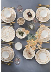 24 darabos étkészlet fehér/arany/kerámia