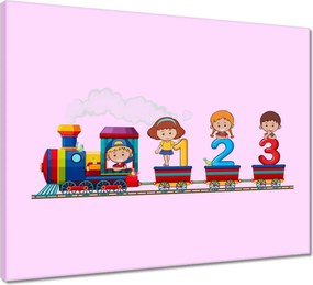 Vászonkép 50x40 Számvonat Számok