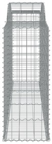 8 db íves horganyzott vas gabion kosár 300x50x120/140 cm