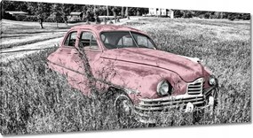 Vászonkép 115x55 Rózsaszín nagymama Antik