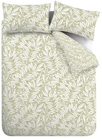 Zöld kétszemélyes ágyneműhuzat 200x200 cm Sorrel Leaves – Catherine Lansfield