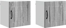 vidaXL Konyhaszekrény 2 pcs Szürke Sonoma 40 x 31 x 40 cm Faanyag