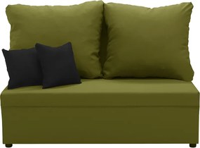 TOMI2 Kétszemélyes kinyitható kanapé Zöld/fekete