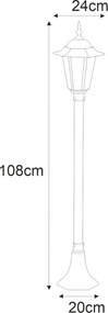 KAJA K-6009B CZARNY STANDARD Fekete Színű Kültéri Állólámpa 1xE27 15W IP44