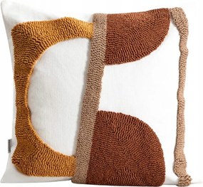 Nayla párnahuzat tufírozott geometrikus mintával 45x45cm Homla