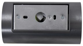 Modern fali lámpa, sötétszürke, kerek, 2 fényforrásos GU10 50 mm - Sandy