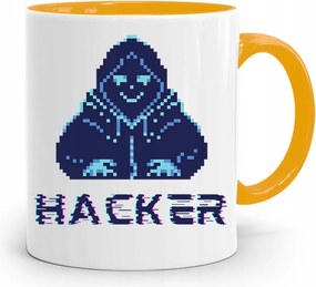 Sárga Bögre Informatika Programozó Hacker Ajándék fényképes nyomtatással