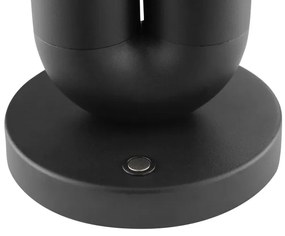 Brilliant - SAYU LED dimmelhető, újratölthető érintésvezérlésű asztali lámpa LED/2,5W/5V 2700K IP44 fekete