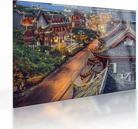 Kép - Qintai Road, Chengdu, Kína (üvegen) (70x50 cm)
