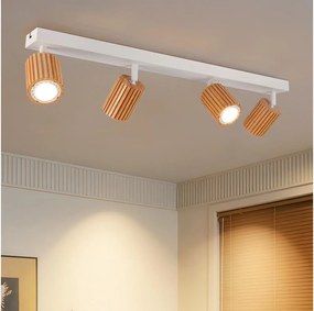 Brilagi - Spotlámpa MODERN WOOD 4xGU10/8W/230V fa/fehér