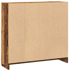 antik fa színű szerelt fa könyvespolc 80 x 24 x 76 cm
