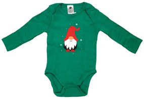 Hosszú ujjú gyerek body CHRISTMAS BOYS zöld - különböző méretekben Méret: 74 - 80