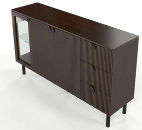 Norvik Bükk/Rózsafa polcos-fiókos komód, 160 cm