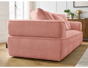 Rózsaszín zsenília kanapé 237 cm Whesley – Bobochic Paris