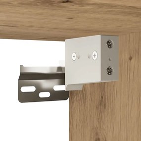 kézműves tölgy szerelt fa fali fürdőszobaszekrény 100x25x30 cm