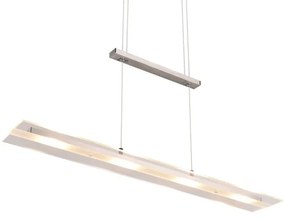 Szürke LED függőlámpa üveg búrával Milos – Trio