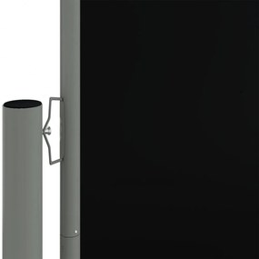 fekete behúzható oldalsó napellenző 180 x 600 cm