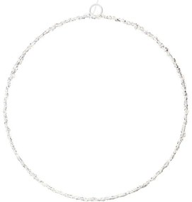 Világító karácsonyi dekoráció Kör, 30 cm, ezüst,LED meleg fehér, elemes