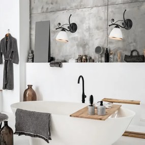 Fali lámpa RETRO II 1xE27/60W/230V matt fekete