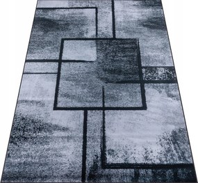 Szőnyeg 120x170 Szürke Fekete Hálószoba Nappaliba Geometrikus Csúszásgátló