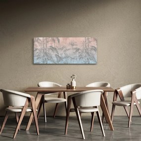 Kép - Trópusi növények a falon (120x50 cm)