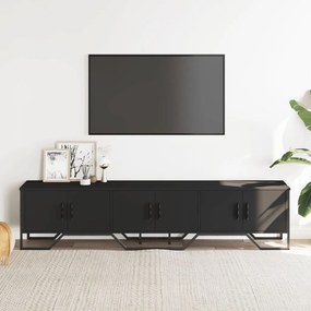 fekete szerelt fa TV-szekrény 180 x 34 x 41 cm