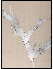 Kézzel festett kép 90x120 cm Wild Horizon Silver – Malerifabrikken