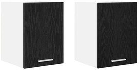 Függő szekrény Riga 2 pcs Fekete tölgy és fehér 30 x 31 x 40 cm